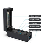 Thermal Label Printer Portable No Ink Required 203DPI 4x6 for Small Business Bluetooth USB High Speed Express Airway Bill