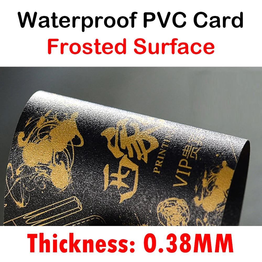 100-1000pcs Custom PVC Business ID Card Own Design Logo Name Plastic Waterproof Double Side Glossy Matte Thank You 85.5*54mm