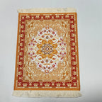 Persian carpet Woven flower small coaster wholesale merchants cheap mouse pad desk mat retro style rubber non-slip computer mats