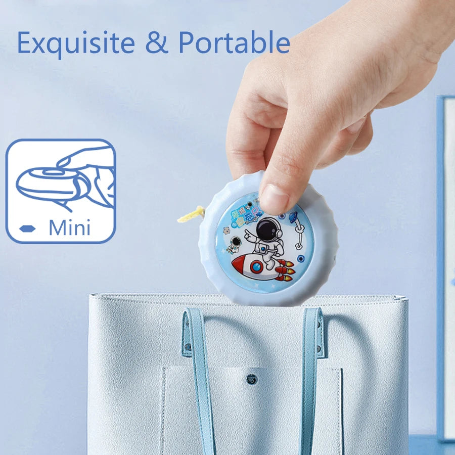 2Meter/79Inch Cartoon Mini Retractable Tape Measure, Self-Lock Double Scale Soft Ruler for Sewing, Body, Craft & Home Office