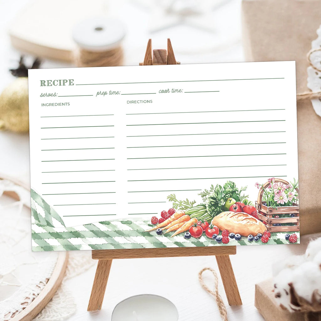 50pcs Creative Double-sided No-smear Cardstock Blank Recipe Note Cards，family Menu And Record Kitchen Information Classification