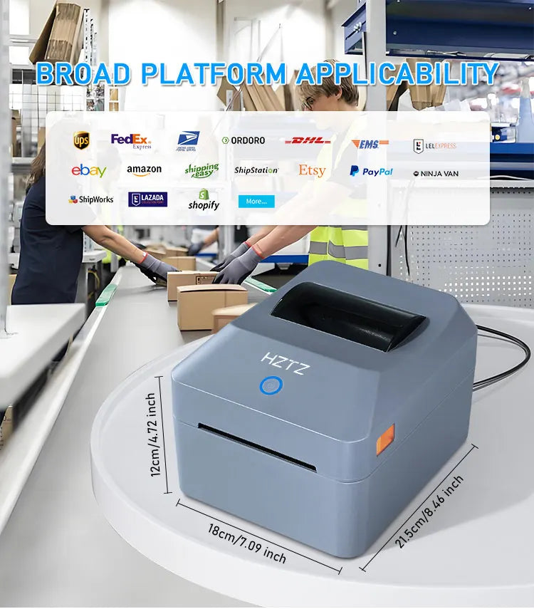 T40 4inch Shipping label/Express/Thermal Barcode Label printer 4x6 inches Label Maker Compatible with iPhone Android Mac Windows
