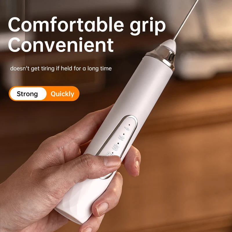 Electric egg beater, milk frother, coffee frother, handheld cordless whipper for egg whites, cream, and cakes, smart mixer.