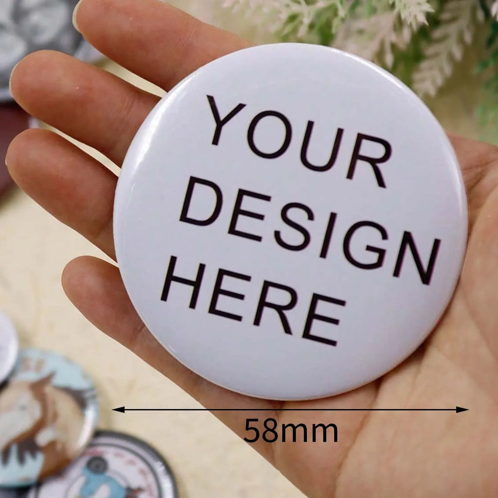 Custom badges, personalized pins, you can customize pictures/text/design, backpack button accessories.