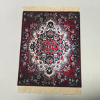 Persian carpet Woven flower small coaster wholesale merchants cheap mouse pad desk mat retro style rubber non-slip computer mats