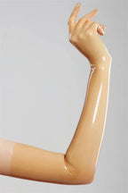 latex fetish gloves women  gummi wetlook long opera sexy glooves