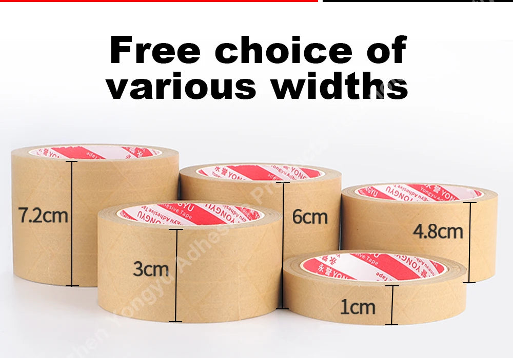 Super Viscosity Kraft Paper Tape  High-Strength Packing Tape Rolls, Packaging Tape  | Industrial Tape for Home, Office & Box