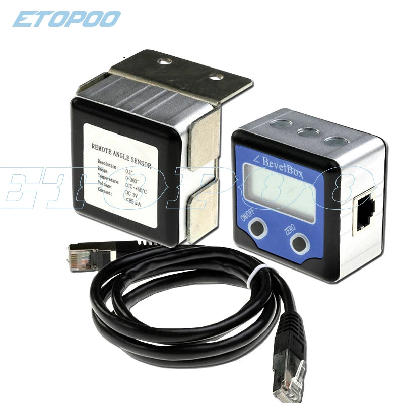 Remote Angle Sensor Protractor separated sensor and display Digital Display Level Inclinometer Box Digital Protractor Angle Rule