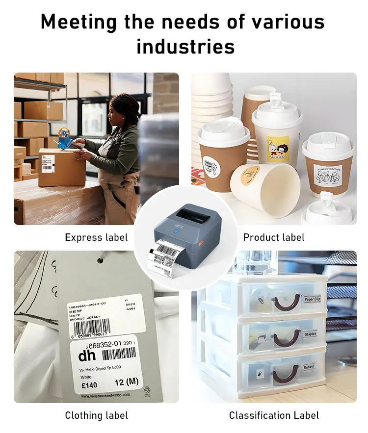 T40 4inch Shipping label/Express/Thermal Barcode Label printer 4x6 inches Label Maker Compatible with iPhone Android Mac Windows