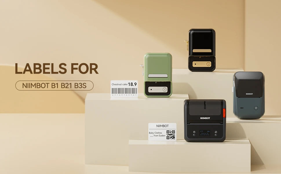 Niimbot B21/B1/B203 Mini Bluetooth Thermal Printer Anti-Oil Sticker Waterproof Adhesive Label Paper For Office Tag Labels Maker
