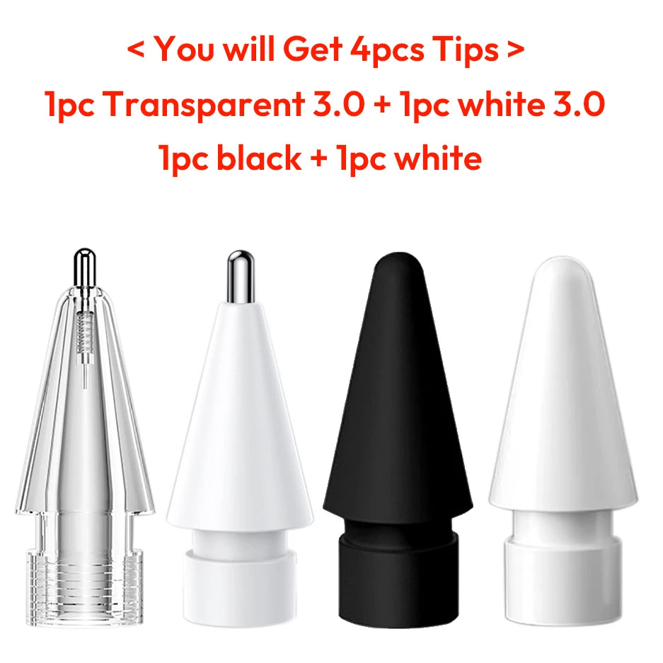 Replacement Tips for Apple Pencil 1st/2nd Gen IPencil Nibs No Wear Out Upgraded for iPad Pro Pencil 2/1 Gen 애플펜슬 펜촉