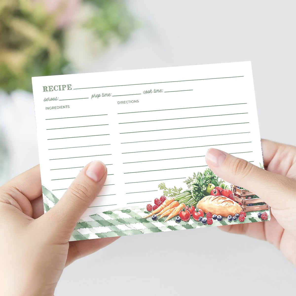 50pcs Creative Double-sided No-smear Cardstock Blank Recipe Note Cards，family Menu And Record Kitchen Information Classification