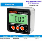 360° IP65/IP54 Digital Protractor Electronic Goniometer Inclinometer Digital Level With Magnetic Base