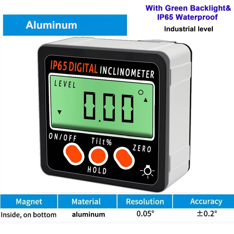 360° IP65/IP54 Digital Protractor Electronic Goniometer Inclinometer Digital Level With Magnetic Base
