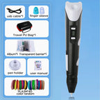 3D Pen With LCD Screen Compatible PLA Filament Toys 3D Drawing Printing Pen for Children DIY Christmas Birthday Gift