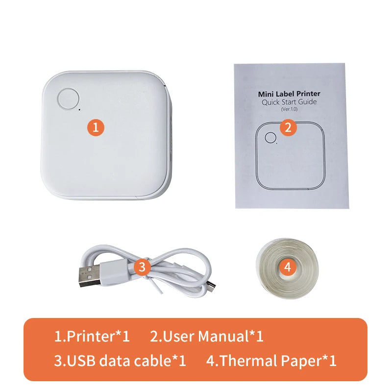 HZTZ Mini Label Printer Smart Pocket Self-adhesive Label Printer Bluetooth Price Label Sticker Maker For Home