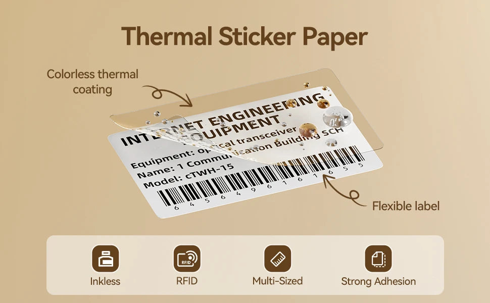 Niimbot B21/B1/B203 Mini Bluetooth Thermal Printer Anti-Oil Sticker Waterproof Adhesive Label Paper For Office Tag Labels Maker