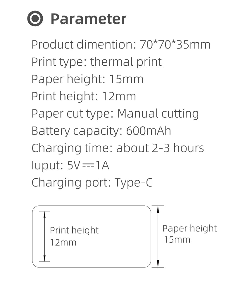 HZTZ Mini Label Printer Smart Pocket Self-adhesive Label Printer Bluetooth Price Label Sticker Maker For Home
