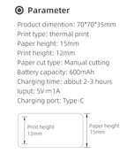 HZTZ Mini Label Printer Smart Pocket Self-adhesive Label Printer Bluetooth Price Label Sticker Maker For Home