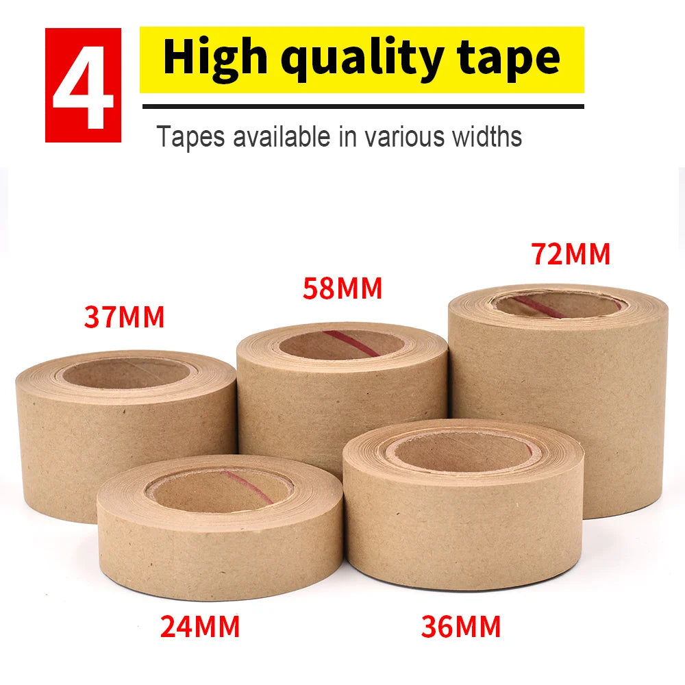 Wet Water Kraft Paper Tape Painter Rubber Paper for Picture Framing Secure Packing Brown Kraft Gum Tape