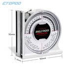 Magnetic Angle Locator Slope Protractor Inclinometer Slope Locator Level Meter Clinometer Survey Portable Measuring Gauge Tool