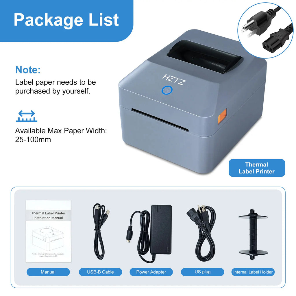Thermal Printer4×6 Shipping Label Printer For Small Businesses,Desktop Thrmal Label Printers For Shipping Package