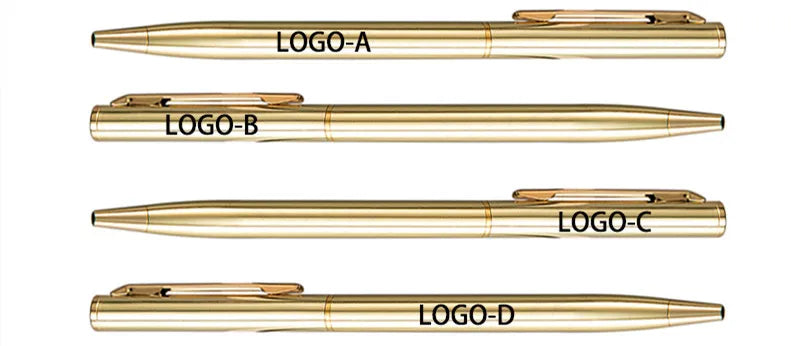 New Metal Ballpoint Pen Rose Gold Pen Custom Logo Advertising Ballpoint Pen  Lettering Engraved Name School&office Supplies