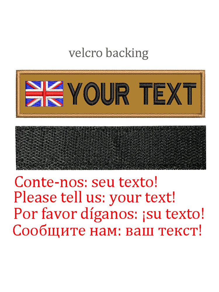Embroidery Custom Patch  Hook And Loop Backing Iron On Sewing ID Tag Name Stripes For Clothing Dog Collar Harness Backpacks Hat