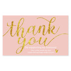 30 Pcs/pack Thank You Card Foil Gold Card Thank You For Your Supporting My Small Business Card Small Shop Gift Decorative Card