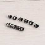 5 Sets Combined Price Tag Euro Dollar Number Digit Cubes Stick For Clothes Phone Laptop Jewelry Showcase Counter Price Display