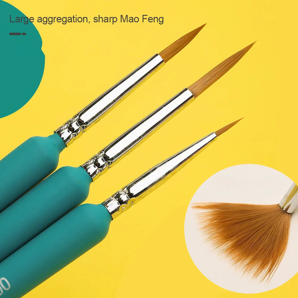 3/4Pcs Wolves Hair Brush Chinese Calligraphy Pen Hook Line Paint Brush Chinese Calligraphy Brush Art Oil Painting Drawing Brush
