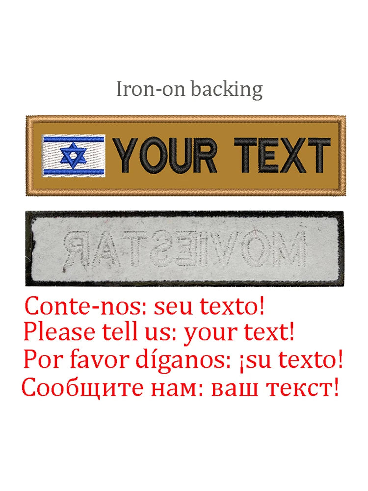 Embroidery Custom Patch  Hook And Loop Backing Iron On Sewing ID Tag Name Stripes For Clothing Dog Collar Harness Backpacks Hat