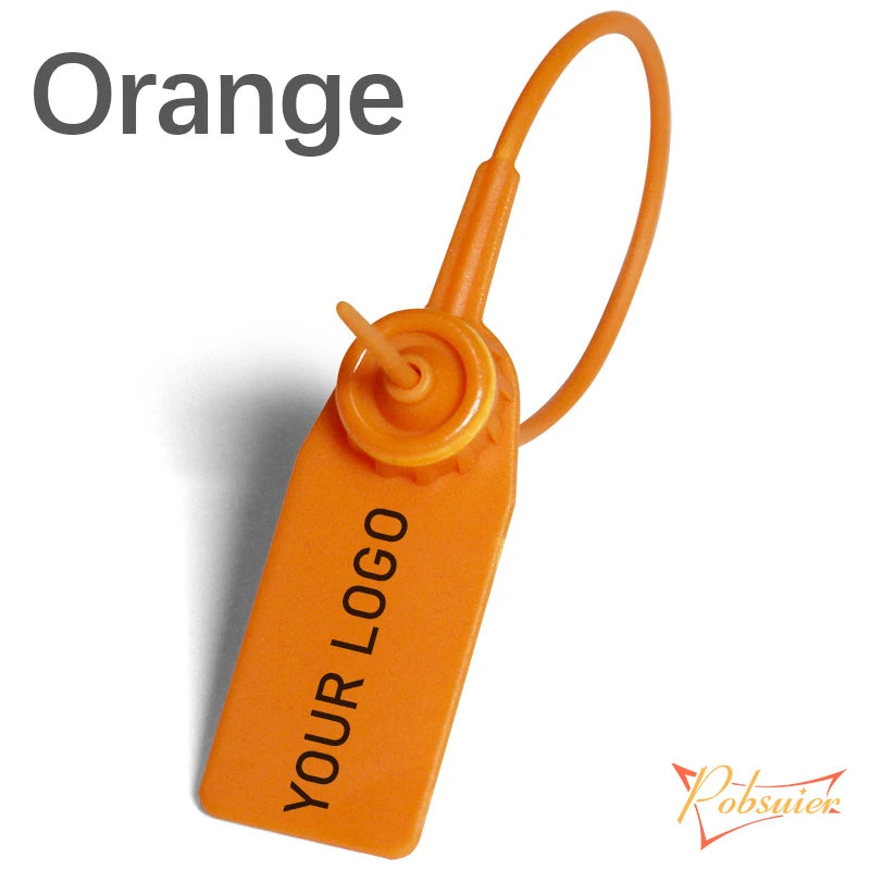 Pobsuier 100Pcs Custom Plastic Labels Clothing Brand Tag Disposable Personalized Security Hang Tags for Clothes Shoes 180mm/7.1"