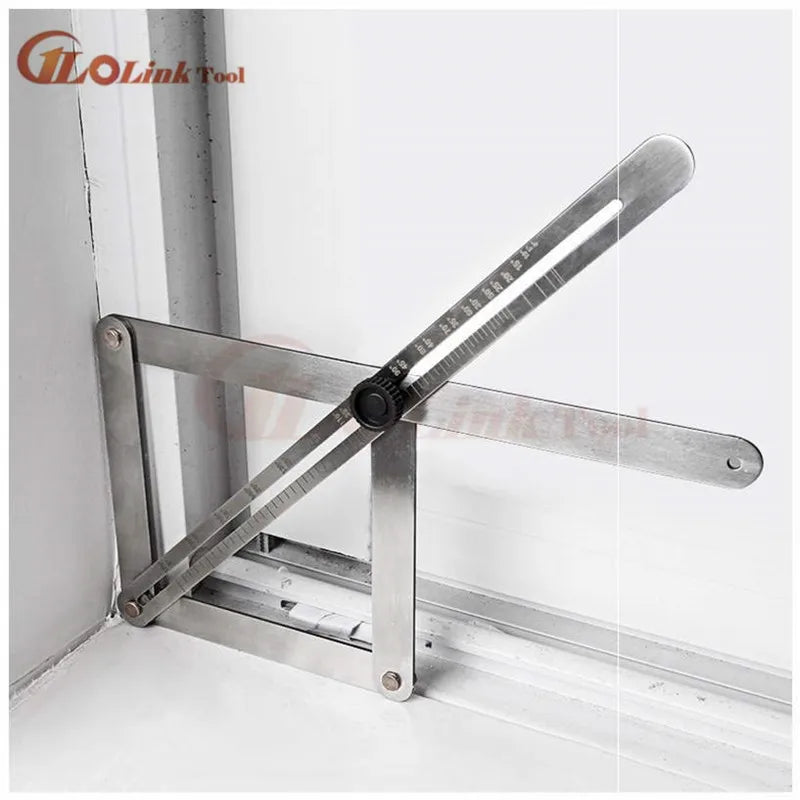 DIY Multi-angle Corner Angle Finder Aluminum Protractor Tile Wood Ruler Woodworking Model Craft Angle