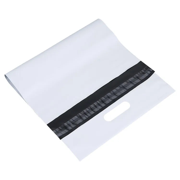 50PCS Portable White Express Courier Tote Bag DIY Logo Plastic Self-Sealing Adhesive Poly Envelope T-shirt Gift Mailing Pouches