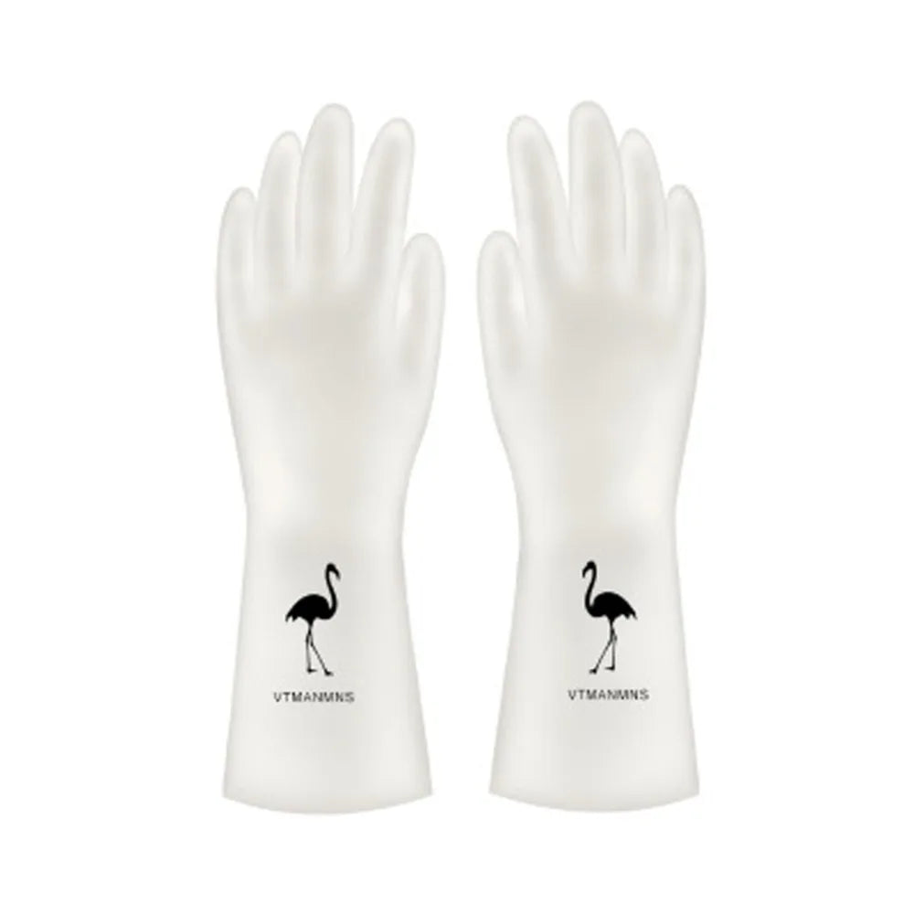 Female waterproof rubber latex dishwashing gloves kitchen durable cleaning housework chores dishwashing tools