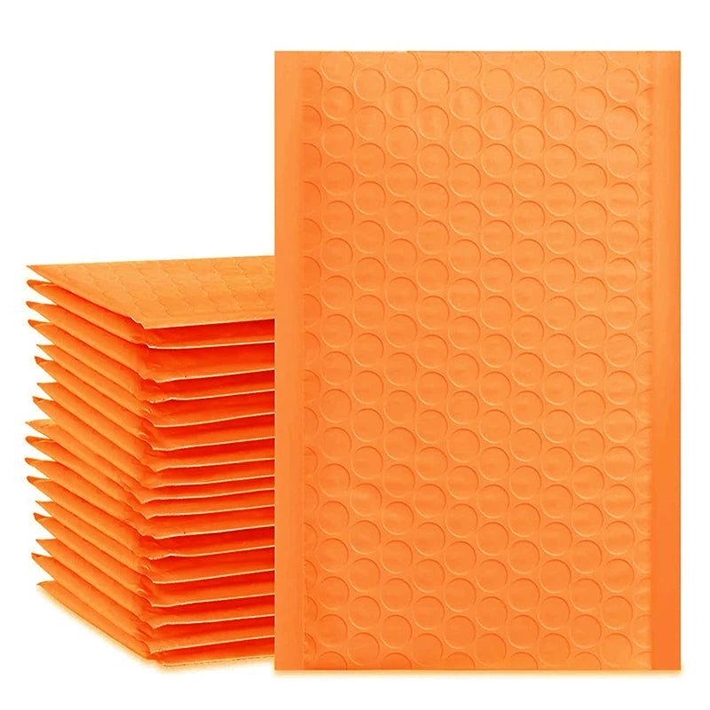 50pcs Poly Bubble Envelope Bags with Logo Printed Padded Shipping Envelopes With Bubble Mailing Bag Shipping Gift Packages Bags