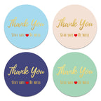 100-500pcs Laser Thank You Stickers for Small Business Holographic Silver Adhesive Labels for Bags Boxes Envelope Mail GIft