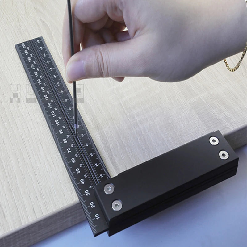 Precision Aluminum Square Ruler 200mm Guaranteed T Speed Measurements Ruler for Measuring and Marking Woodworking Carpenters