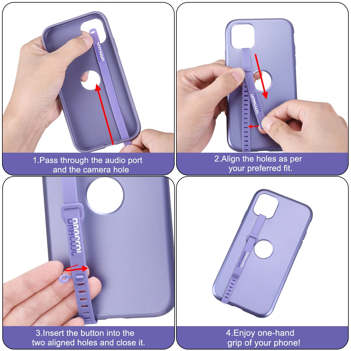 2pcs Soft TPU clear Wristband Hand Band silicone Grip Phone Hand Finger Ring Holder Strap Ropes For Samsung For iPhone kickstand