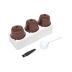 Arshen 3pcs/Set Dolce Gusto Plsatic Refillable Coffee Capsule with Spoon Brush 200 Times Reusable Compatible Nescafe Dolce Gusto