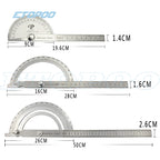 150mm 300mm Stainless Steel 180 Degree Protractor Angle Finder Rotary Measuring Ruler Machinist Tool Craftsman Ruler Goniometer