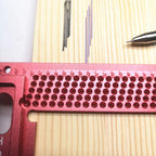 TS-3 Square Hole ruler Woodworking T-type Scribe Mark Measurement Tool Aluminum Alloy Precision Cross-calibration Ruler