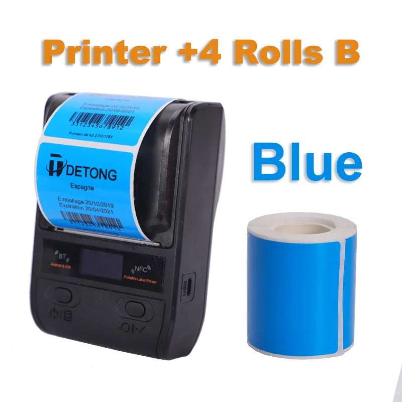 DETONGER DP23S Barcode QR Code Clothes Jewelry Price Tag Printer Android iOS Bluetooth Connection PC Printer