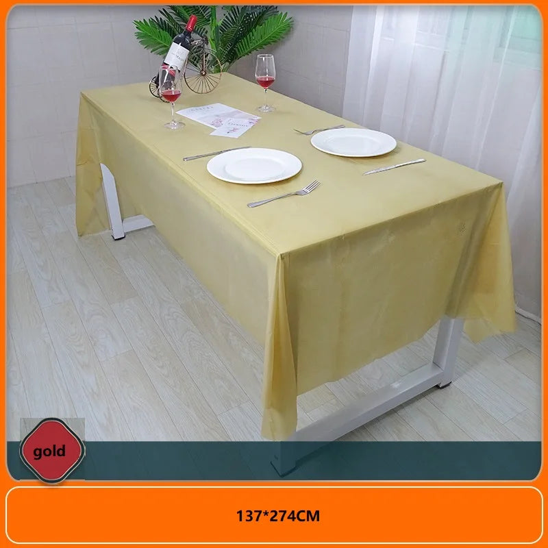 1pc 137*274cm Birthday Party Blue Pink Plastic Table Cover Girl Shower Party Supplies Disposable Table Cloth Wedding Decorations