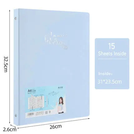 Piano Music Binder A4 3-Rings Sheet Music Folder Transparent Sleeves Music Scores A4 Folder With Rings