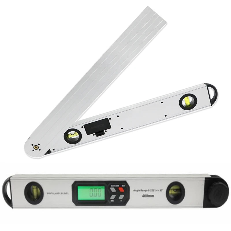 400mm / 250mm Digital Angle Finder Gauge 0-270 Degree Protractor Ruler Miltre Angle Finder Meter Spirit Level Back-Light