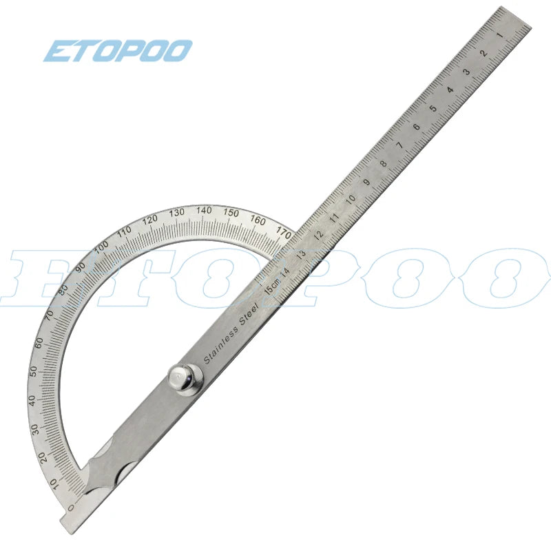 150mm 300mm Stainless Steel 180 Degree Protractor Angle Finder Rotary Measuring Ruler Machinist Tool Craftsman Ruler Goniometer