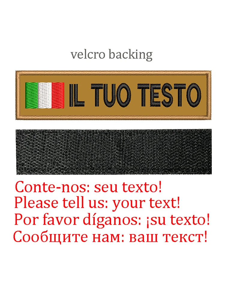 Embroidery Custom Patch  Hook And Loop Backing Iron On Sewing ID Tag Name Stripes For Clothing Dog Collar Harness Backpacks Hat