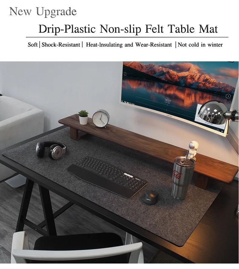 XXL Large Wool Felt Gaming Mouse Pad Computer Desk Mat Non-slip Laptop Keyboard desk Pad Office Desk Accessories